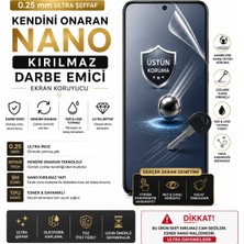 Astakos Redmi A3 Pro 4g Uyumlu 0.25MM Kendini Onaran Repair Şeffaf Nano Kırılmaz Darbe Emici Ekran Koruyucu Karbon 3D Epu