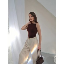 Paw Garage Kadın Luvessa Ithal Sandy Kumaş Yan Büzgü Omuzu Tokalı Bluz