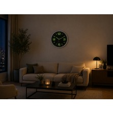 Armasse Fosforlu Rakamlı Duvar Saati – Gece Parlayan Modern Dekoratif Saat