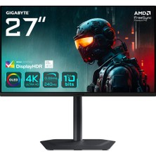 Gigabyte Gıgabyte MO27U2 27 Inc  240Hz 0.03MS HDMI Dp G-Sync Freesync UHD HDR400 Qd-Oled Gaming Monitör