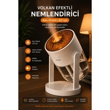 Ryan Hava Nemlendirici Ultrasonik Buhar Makinesi Alev Efektli LED Gece Lambası Masaüstü Nemlendirici Sessiz Çalışma 280ML