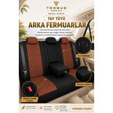 Trobus Toyota Yaris 2005 ve Sonrası Uyumlu Angel Serisi Tay Tüyü Koltuk Kılıfı Taba Siyah