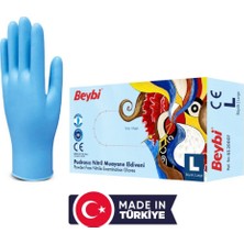 Hobibahçem Pudrasız Nitril Muayene Eldiveni - Large (Büyük Boy)