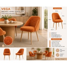 Argedemo Vega Yemek Masası Sandalyesi Welsoft Kumaş Balkon Ofis Sandalyesi