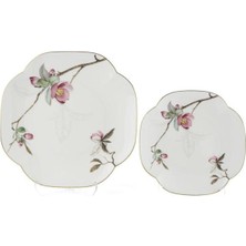 Mikasa Moor Peachy 4 Prç 2li Pasta 19CM ve Servis Tabağı 25CM Seti