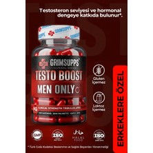 Grimsupps Energy Booster Men Only – Erkeklere Özel Tribulus, Maca 90 Kapsül