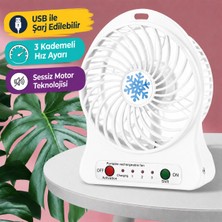 Jacom Şarj Edilebilir Masa Üstü Mini Fan