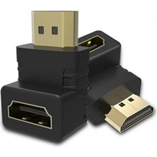 HDMI Uyumlu 90 Derece Dik Açılı Adaptör Hdmı Dirsek Konektörü