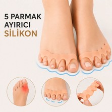 Beş Parmak Ayırıcı ve Ayak Parmak Düzeltici Aparat Ayak Parmak Şekil Düzeltici 5 Parmak Arası Kırmed