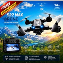 Rose Teknoloji S22MAX Drone Ekranlı Kumanda Tek Tuşla Geri Gelme Çift Bataryalı Uygulama Kontrollü Taşıma Çantanlı Drone
