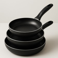 Russet Ekonomik Teflon Kaplama Hafif 3 Lü Tava Seti (Renk Karışık)