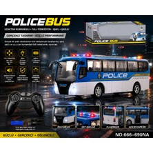 Aksoy Toys Uzaktan Kumandalı Full Fonksiyon Işıklı Şarjlı Polis Otobüsü