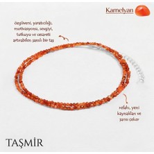 Taşmir Karnelyan Akik Ince Doğal Taş Kolye