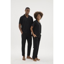 Kly Pijama Kly 26150K Pamuklu Modal Boydan Düğmeli Cepli Gömlek Pijama Takım 'eşli Takım Yapılabiir'