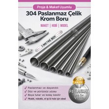 Krom Boru | 1 Metre Boy | Paslanmaz Çelik | Premium Kalite