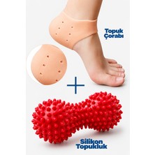 Topuk Çatlakları Için Topuk Ağrısı Dikeni Için Topuk Gömleği ve Dikenli Masaj Topu Taban Ağrıları Kırmed