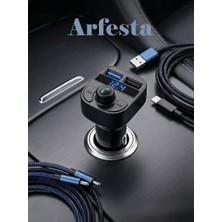 Shopping Area Araç Bluetooth Fm Transmitter Mp3 Çalar Çakmaklık Şarj Cihazı