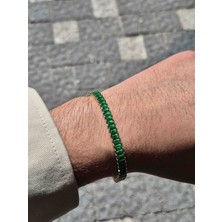 Yeşil Renk Sırataş Unisex Çelik Bileklik