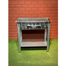 Doğu 70X35 2mm Lama Izgaralı Çekmeceli Krom Mangal