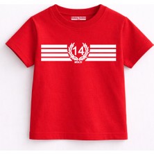 Rabona Fashion Bolu 14 Kırmızı-Beyaz Çocuk T-Shirt