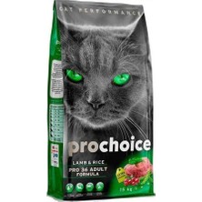 Prochoice Pro 36 Kuzu Etli ve Pirinçli 15 kg Yetişkin Kedi Maması