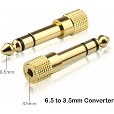3.5mm To 6.35MM Kulaklık Dönüştürücü Adaptör - Profesyonel Ses Çevirici