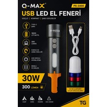 Asker Vadisi Q-Max PS-2400 USB LED Kamp ve El Feneri Çok Amaçlı Kullanım