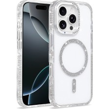 Maks Technology iPhone 16 Pro Kılıf M-Safe Şarj Özellikli Mkst Tera Silikon Kapak - Şeffaf