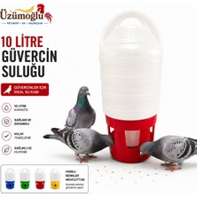 Üzümoğlu 1 Adet 10 Litre Güvercin Suluğu Büyük Kapasiteli Plastik Güvercin Su Kabı Dayanıklı ve Hijyenik Tasarım