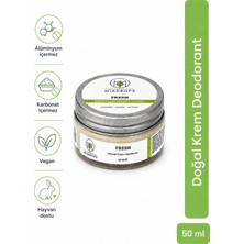 The Miadrops Fresh Doğal Krem Deodorant 50 ml | Alüminyumsuz Vegan Unisex | Portakal, Limon, Vetiver
