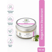 The Miadrops Sweet Doğal Krem Deodorant 50 ml | Alüminyumsuz Vegan Unisex | Portakal, Itır, Vanilya