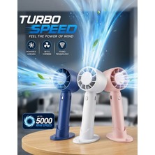 Gaman 3 Hız Kademeli Turbo Jet Vantilatör - Mini Şarjlı Taşınabilir Vantilatör - Mini El Fanı 1 Adet FW30