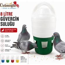 Üzümoğlu 1 Adet 8 Litre Güvercin Suluğu  Büyük Kapasiteli Plastik Güvercin Su Kabı  Dayanıklı ve Hijyenik Tasarım