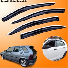 Friemats Fiat Tipo Mügen Cam Rüzgarlığı Abs Krom Nikelajlı Cam Rüzgarlığı Tüm Kasalara Uyumlu 4 Lü Set