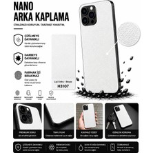 Biemtek 3m Küçük Desen Deri Doku Beyaz Arka Kaplama Nokia 8