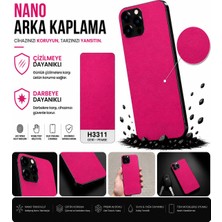 Biemtek Oppo A7 Uyumlu H3311 3m Liçi Pembe Deri Serisi Arka Kaplama
