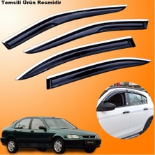Friemats Honda Euro Civic Mügen Cam Rüzgarlığı Abs Krom Nikelajlı Cam Rüzgarlığı 1996-2001 Arası 4 Lü Set