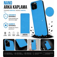 Biemtek Samsung Galaxy A07 Uyumlu H3310 3m Liçi Doku Açık Mavi Deri Serisi Arka Kaplama