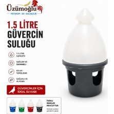 Üzümoğlu 1 Adet 1.5 Litre Güvercin Suluğu  Dayanıklı Plastik Güvercin Su Kabı  26 cm Yükseklik