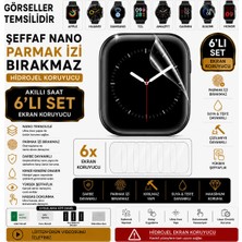 Biemtek Amazfit Bip 6 46MM Uyumlu Akıllı Bileklik Ekran Koruyucu Şeffaf 6'lı Ultra Set Nano Hidrojel Darbe Emici
