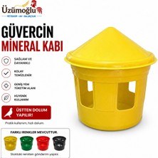 Üzümoğlu 1 Adet Güvercin Mineral Kabı Üstten Dolumlu Plastik Mineral ve Yemlik Kabı Dayanıklı, Hijyenik Kullanım