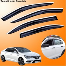 Friemats Renault Megane 4 Sedan Mügen Cam Rüzgarlığı Abs Krom Nikelajlı Cam Rüzgarlığı 2016 Sonrası 4 Lü Set