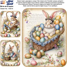 Mavi Sanat Ütü ile Rub On Transfer Kağıdı 30*30 cm  model No: K0014