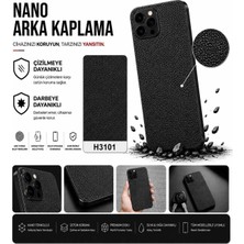 Biemtek 3m Küçük Desen Deri Siyah Arka Kaplama Htc Wildfire E5 Plus