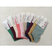 Pera Socks Iz Yapmayan Sıkmayan Lastikli 10'lu Kadın Patik Çorap DM20