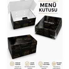 Barışkan Kilitli Hamburger Menu Kutusu 100 Adet 22,5 x 12,5 x 10,5