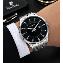 Pierre Cardin Damat ve Takım Elbiseye Özel 2 Yıl Garantili Çelik Kordon Erkek Kol Saati VS.BLKT.1073