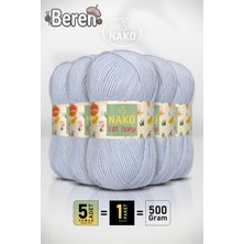 Nako Elit Baby - 4687 Bebek Mavi  - 5'li Paket - 100GR/250M - Bebek Ipi - Anti Pilling Tüylenmez Ip