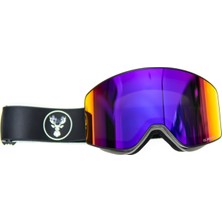 Mamamila Profesyonel Kayak/snowboard Gözlüğü Mıknatıslı Model Mor (Purple)