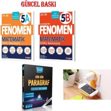 Sarmal Fenomen 5A+5B Matematik Soru Bankası + Strateji 5.sınıf Gün Gün Paragraf Set Priz Tutuculu